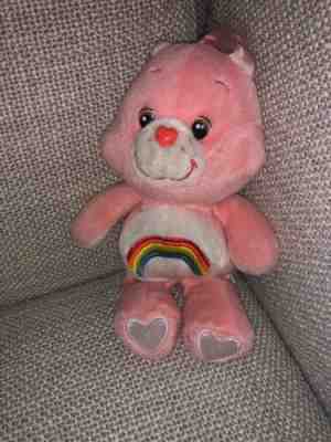 2002 Care Bears CHEER Bear 20th Anniversary Beanie 8”