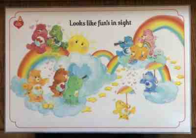 NEW W/Tag Vintage Lot 4 Carebear Placemats 1985 American Greeting Corp Care Bear