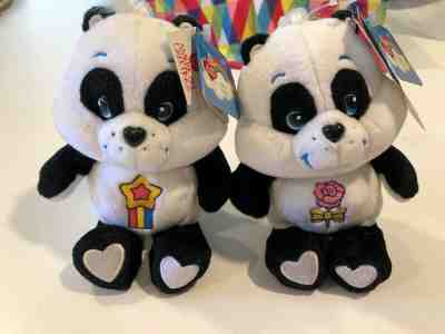 Care Bears Cousins Polite & Perfect Panda Beanies 8” NWT 20th Anniversary HTF