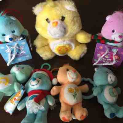 Care Bears Lot of Goodluck Funshine, Wish, Friend & Bedtime Key Rings & Ornament