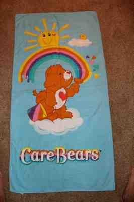  Care Bears Tender Heart Bear Rainbow Beach Bath Towel 2003