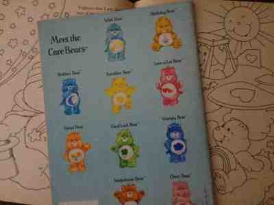 Vintage 1983 Care Bears Coloring book PAIR UNUSED RARE