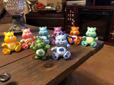 Care Bears Poseable Figures Lot Of 8, 2 Are Keychains, PVC Vintage? Grt Cond! 3”