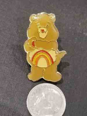 Vintage Care Bears Cheer Bear Old Enamel Pin Rainbow 