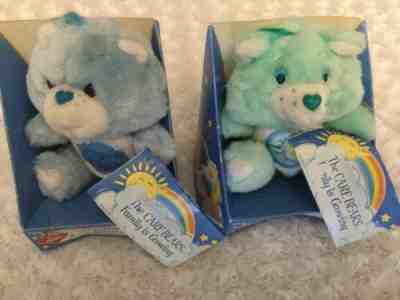 RARE Pair of vintage Care Bears in original boxes 1985 Bedtime Bear Grumpy Bear