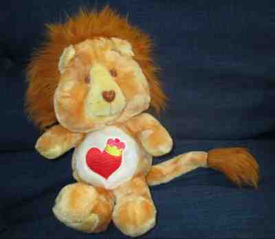 Vintage Kenner Care Bear Cousin Brave Heart Lion Red heart w/ small gold crown 