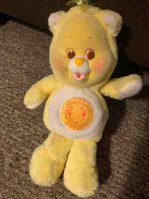 Vintage Kenner Care Bear Cubs Funshine Bear Yellow Plush 12
