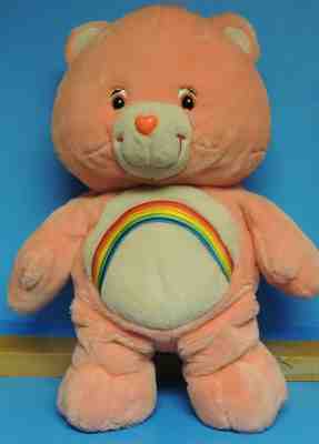 Large Rainbow Pink Care Bears 26”  Cheer Bear Stuffed Animal Plush Toy 2002
