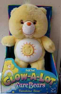 Funshine Bear Glow-A-Lot Care Bear Plush Play Along 2004 31125 NEW - 