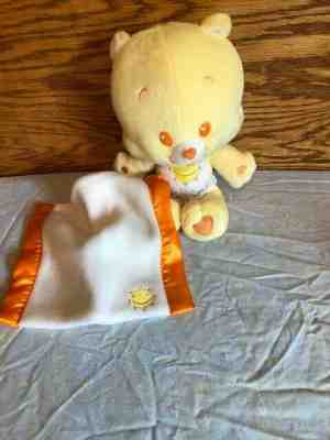 Care Bear Yellow Funshine Bear with Blanket 2004