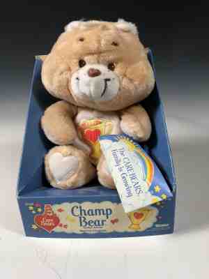 Care Bears Champ Bear 1980s Still in Original Box Tag Attached 