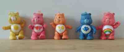 Care Bears Pose-able Vintage PVC Figures Lot Of 5 '80s