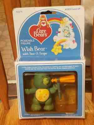 Care Bears Action Figure Wish Bear 1983 Kenner Star-a-Scope New Sealed Vtg Toy!!