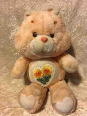 Vintage Kenner Care Bears Friendship Orange Bear Yellow Flowers 13