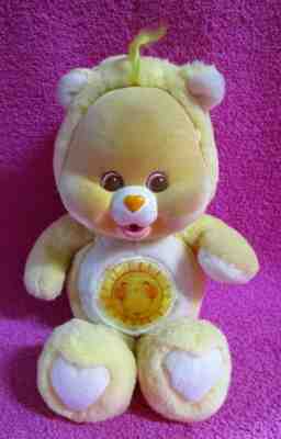 Vintage Kenner Care Bear Cubs Funshine Bear Yellow Plush 12