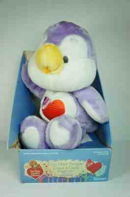 Vintage Care Bears Cousins Plush 1985 Cozy Heart Penguin Purple New In Box