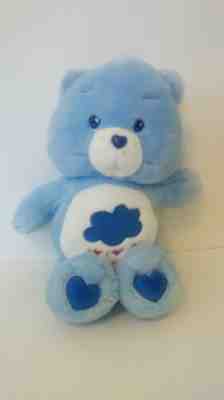 Care Bears Grumpy Bear Plush Blue Sitting Stormy Belly Stuffed Animal 13 inch