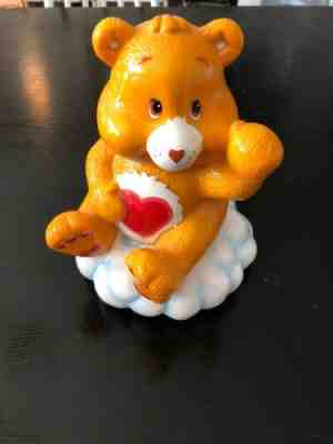 Care Bears Tenderheart Ceramic Piggy Bank Orange Teddy Bear on Cloud 7.5