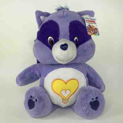Care Bears Bright Heart Raccoon Cousins Purple Plush Jumbo 20