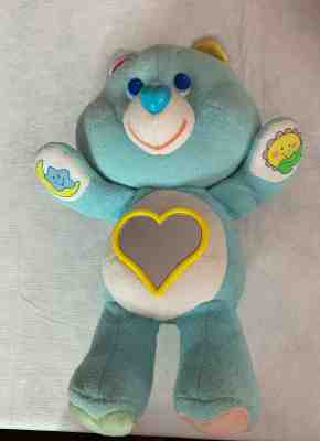 My First Care Bear- Blue Terrycloth with Rattles and Mirror