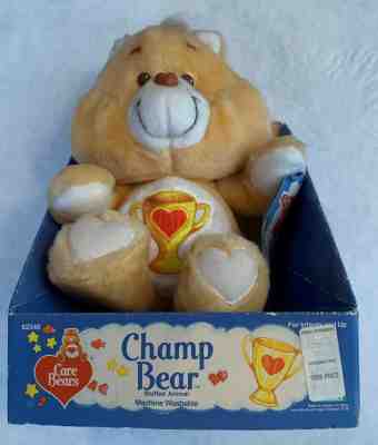 1980's CARE BEAR  IN BOX WITH TAGS- Champ  Bear