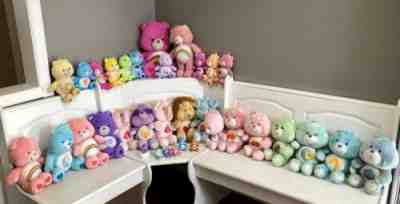 Lot of 34 Vintage &more current Plush CARE BEARS originals cousins FREE SHIPPING