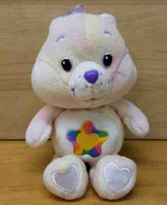 Play Along Care Bears 8" True Heart Tie Dye Pastel Bear 2003 Plush NEW w/Tags
