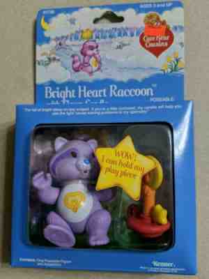 Vintage 1985 Bright Heart Racoon with Clever Candle Poseable Figure New  
