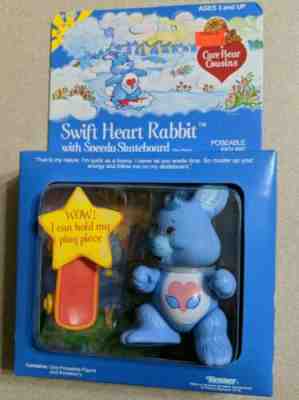 Vintage 1985 Swift Heart Rabbit With Speedy Skateboard Poseable Figure New