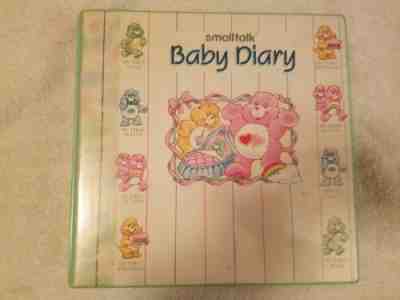 SMALLTALK VINTAGE CARE BEAR, BEARS BABY DIARY BOOK, NEWBORN, MEMORIES