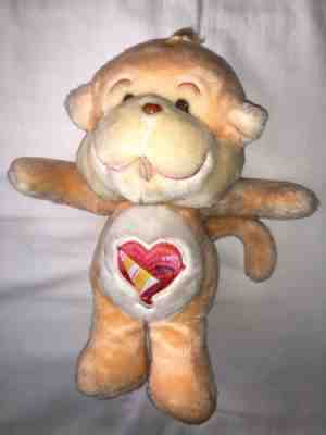 Rare Vintage 1980s Care Bear Cousin Playful Heart Monkey Plush