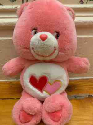 Care Bears 2002 Love-a-Lot Care Bear Plush Stuffed Animal Love A Lot Alot