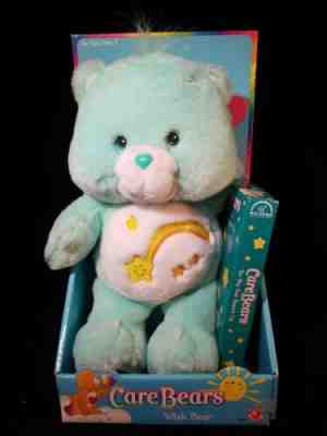 Care Bears 13 Inch Wish Bear New original Box 2002  VHS Cartoon Video mint