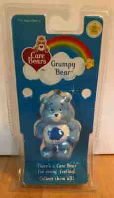 Care Bears Grumpy Bear Keychain 2002 20th Anniversary NEW Play Along Blue Cloud