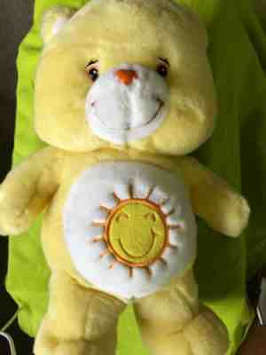 13” Talking Care Bear Funshine Bear 2003 Plush Stuffed Play along Brand