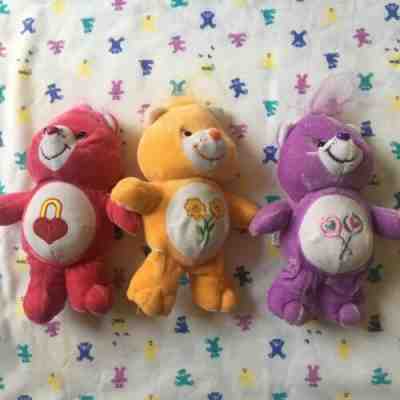 2000s Care Bears Mini Plush Lot Of 3 Secret Friend Share Bear Toy Stuffed Animal