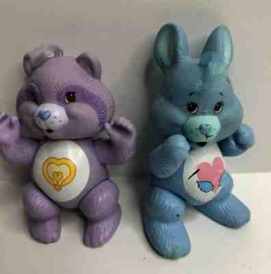Vintage Kenner Care Bears Cousins Swiftheart Rabbit Figures Lot