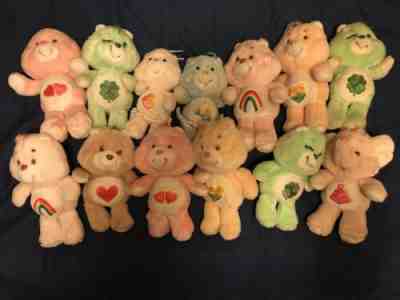 Vintage Care Bears Lot Of 13 Kenner 1983 Plush Baby Tugs Hugs Good Luck Cheer