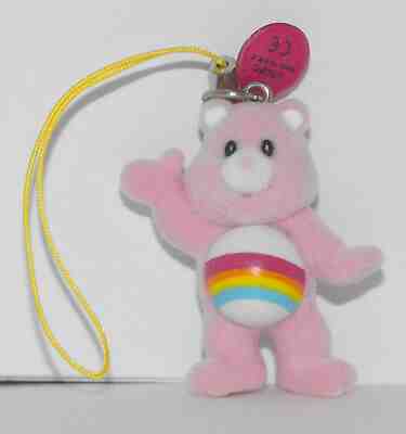 Cheer Care Bear Dangler - 3D Flocked Figurine Dangling Charm - Capsule Toy