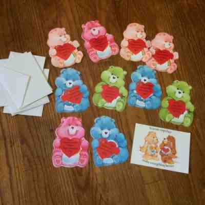 Vintage care bears valentines Day Cards