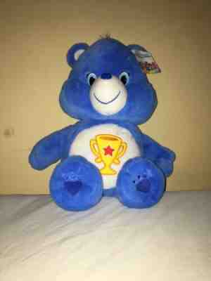CARE BEARS CHAMP 16” RARE BLUE PLUSH 2015 NEW with Tags EXCELLENT