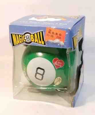 Care Bears Magic 8 Ball, NIP, Good Luck Bear Green, 2003 Sababa Toys 