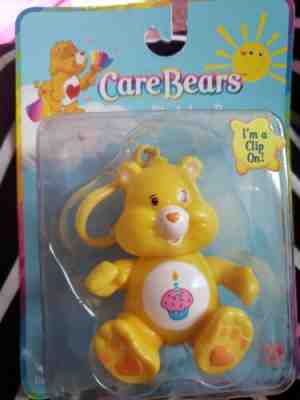 Care Bears htf birthday bear CLIP ON cupcake onTummy Nib Poseable vhtf