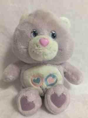 Care Bears Baby Lavender Purple Share Bear Plush Lollipop Hearts Sings ABC Song