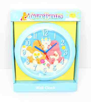 2003 Care Bears Blue Wall Clock - Brand New, Never Opened 8.5