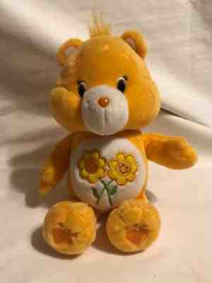 Care Bear Friendship Bear Golden Yellow Flowers 8 Inch 2015 Just Play