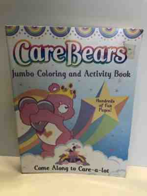 Vintage Care Bear COLORING ACTIVITY BOOK Jumbo Thick Games Word problems Letters