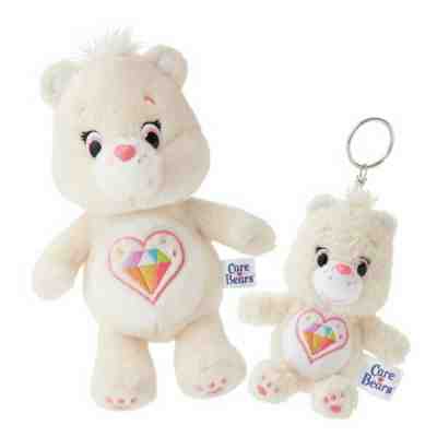 NEW DEBUT!! Sparkle Heart Bear plush 2 lot 8' and 5' rare 