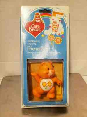 Vintage 1982 Poseable Figure Care Bear Friend Bear New In Package # 60360