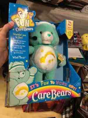Care Bears Wish Bear Fit N Fun Workout Plush Talks Sings Play Along Toy Bear New